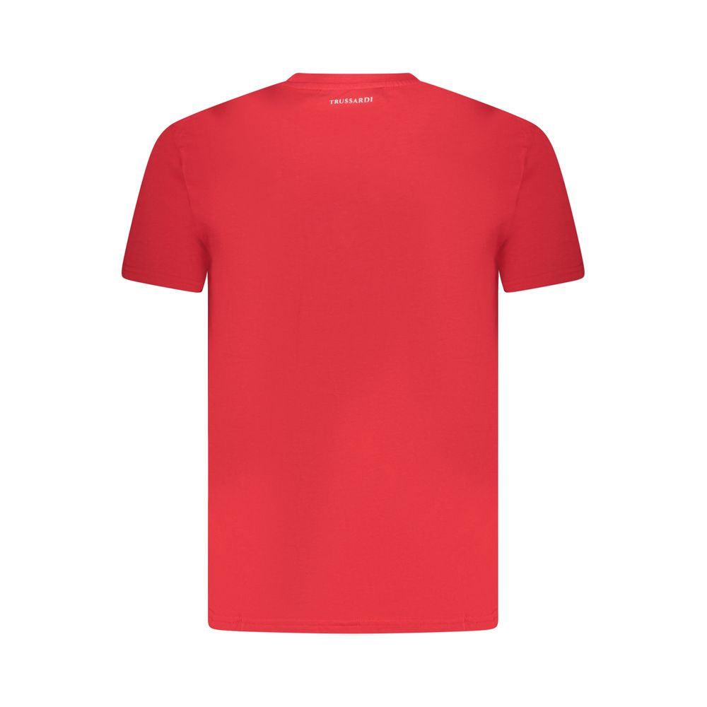 Trussardi Red Cotton Men T-Shirt