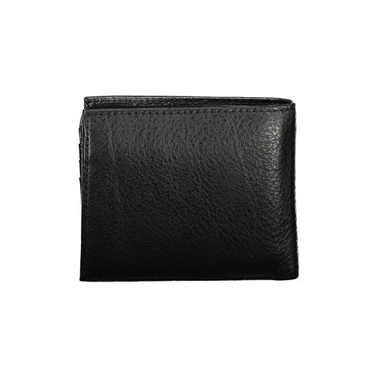 Tommy Hilfiger Sleek Black Leather Wallet with Ample Storage TO-27187