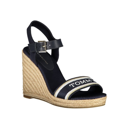 Tommy Hilfiger Blue Polyester Wedge Sandals Tommy Hilfiger