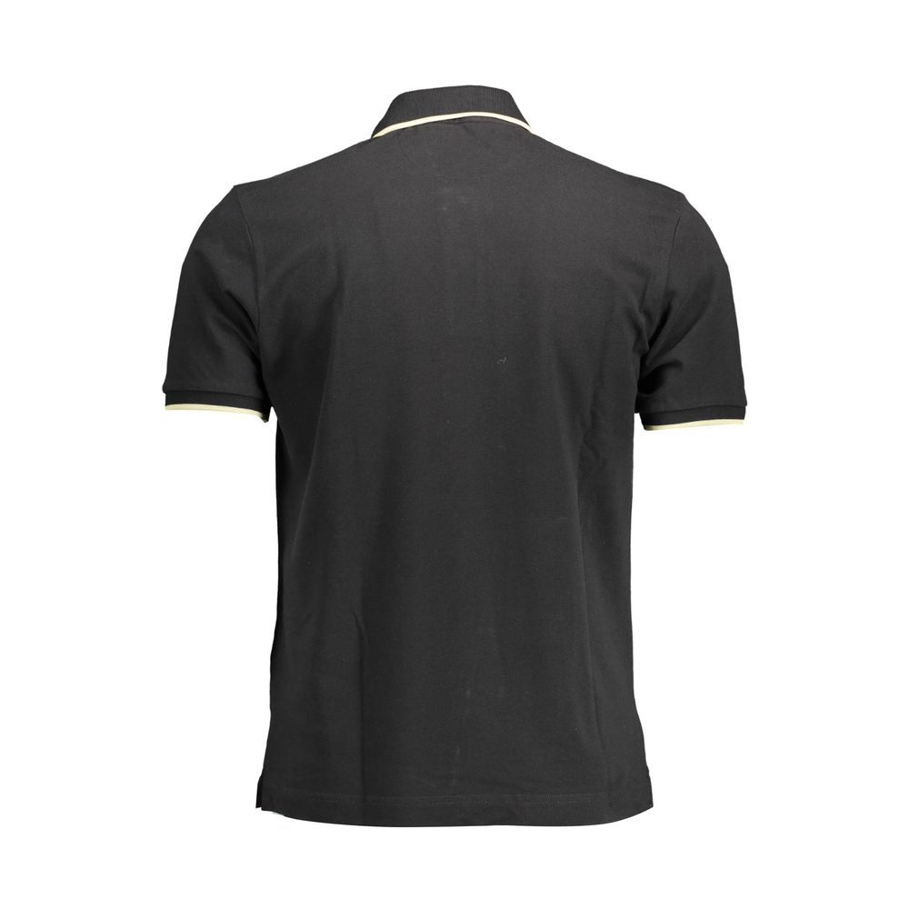 La Martina Black Cotton Polo Shirt