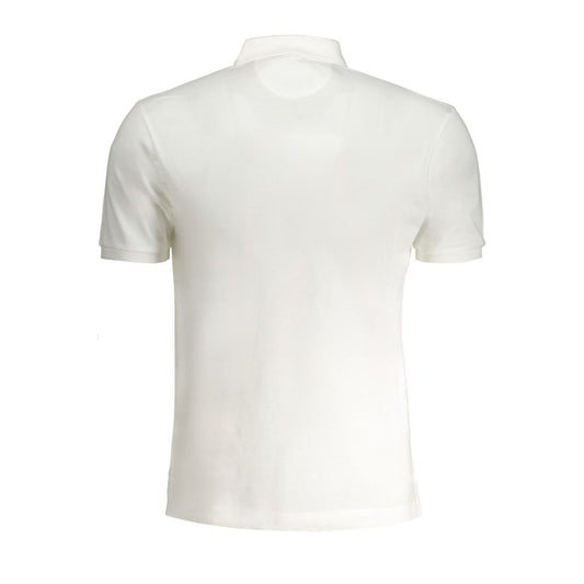 La Martina White Cotton Polo Shirt LA-30434-S