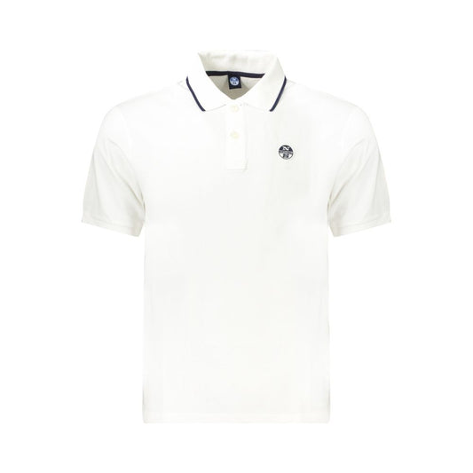 North Sails White Cotton Men Polo Shirt NO-34357-S