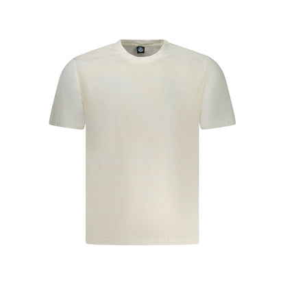 North Sails White Cotton Men T-Shirt with crew neck and logo print