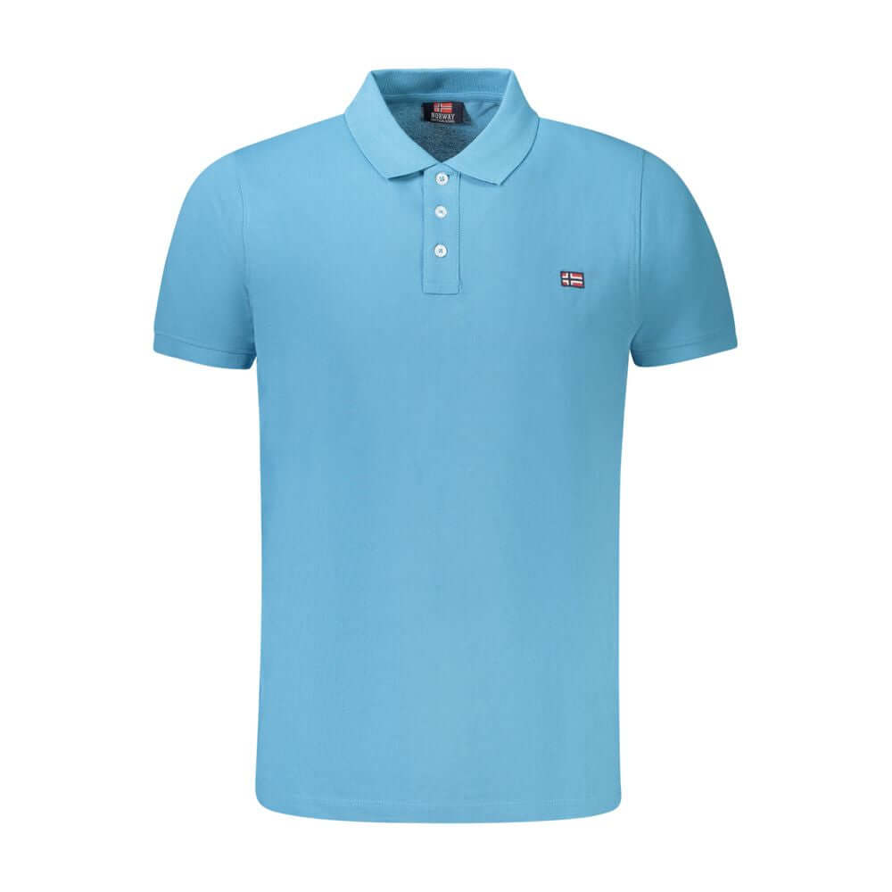 Norway 1963 Light Blue Cotton Men Polo Shirt NO-35493-S