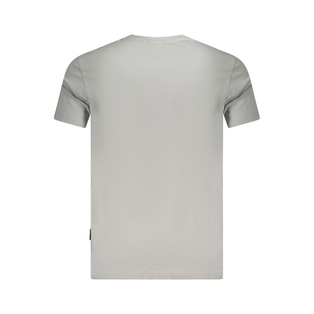 Back view of Napapijri Brown Cotton Men T-Shirt highlighting the simple and elegant design, suitable for casual and stylish wear.