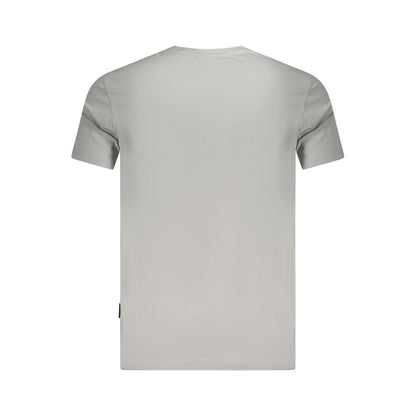 Back view of Napapijri Brown Cotton Men T-Shirt highlighting the simple and elegant design, suitable for casual and stylish wear.