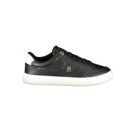 Tommy Hilfiger Black Leather Women Sneaker TO-36751-EU36/US6