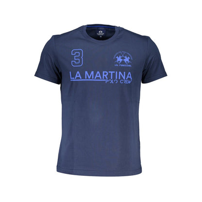 La Martina Blue Cotton T-Shirt