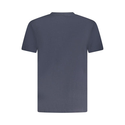 Back view of Armata Di Mare Blue Cotton Men T-Shirt showcasing sleek design and quality craftsmanship.