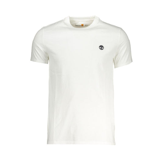 Timberland White Cotton Men T-Shirt TI-37304-S