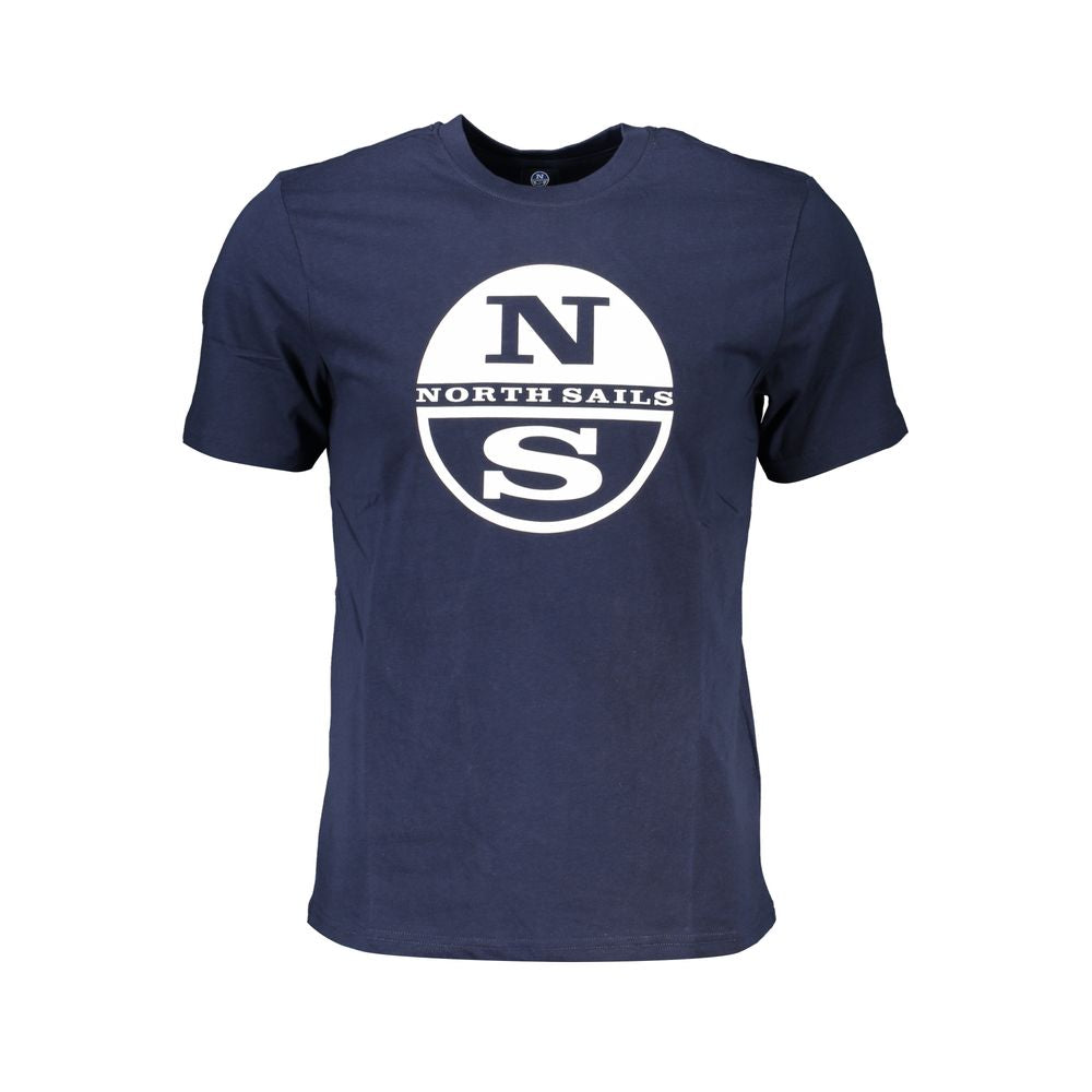 North Sails Blue Cotton Men T-Shirt