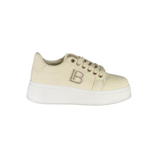 Laura Biagiotti Beige Polyester Women Sneaker LA-36485-EU37/US7