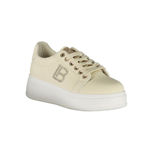 Laura Biagiotti Beige Polyester Women Sneaker LA-36485-EU37/US7