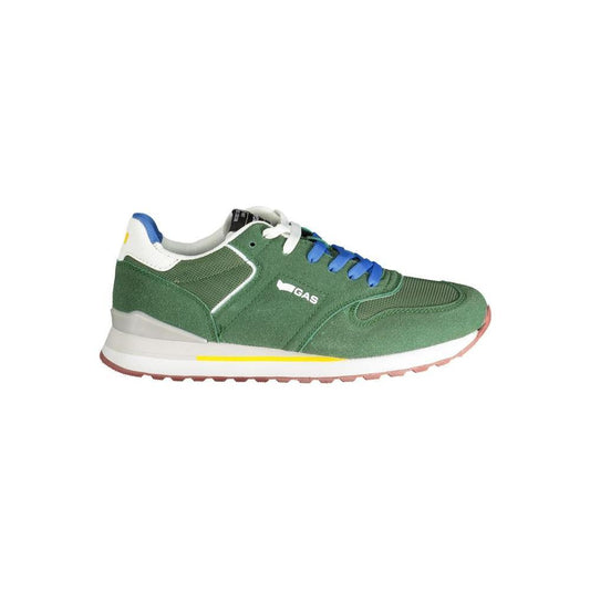 Gas Green Polyester Men Sneaker