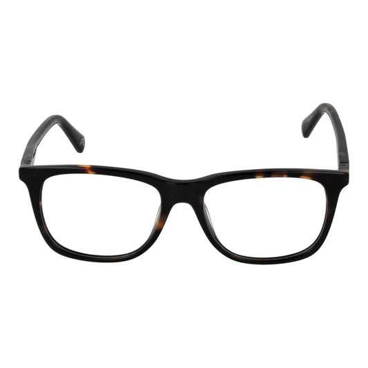 Guess Brown Unisex Glasses Frame with acetate full-rim, square style, spring hinge, size 52-16-145, includes branded case