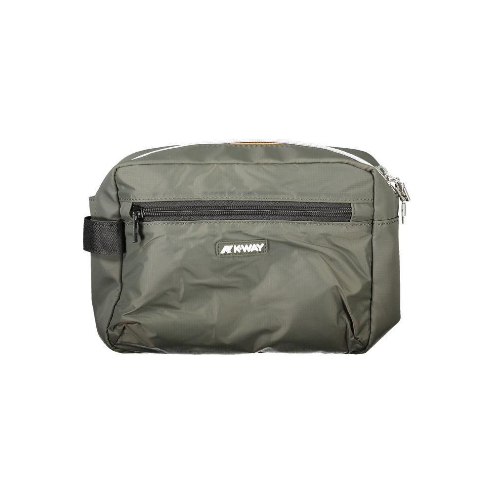 Front view with bag zipped and handles upright.