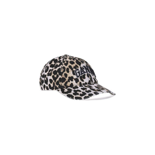 Ganni Leopard Baseball Hat