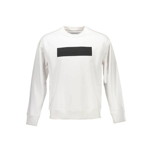 Calvin Klein White Cotton Unisex Sweatshirt CA-4310-XL