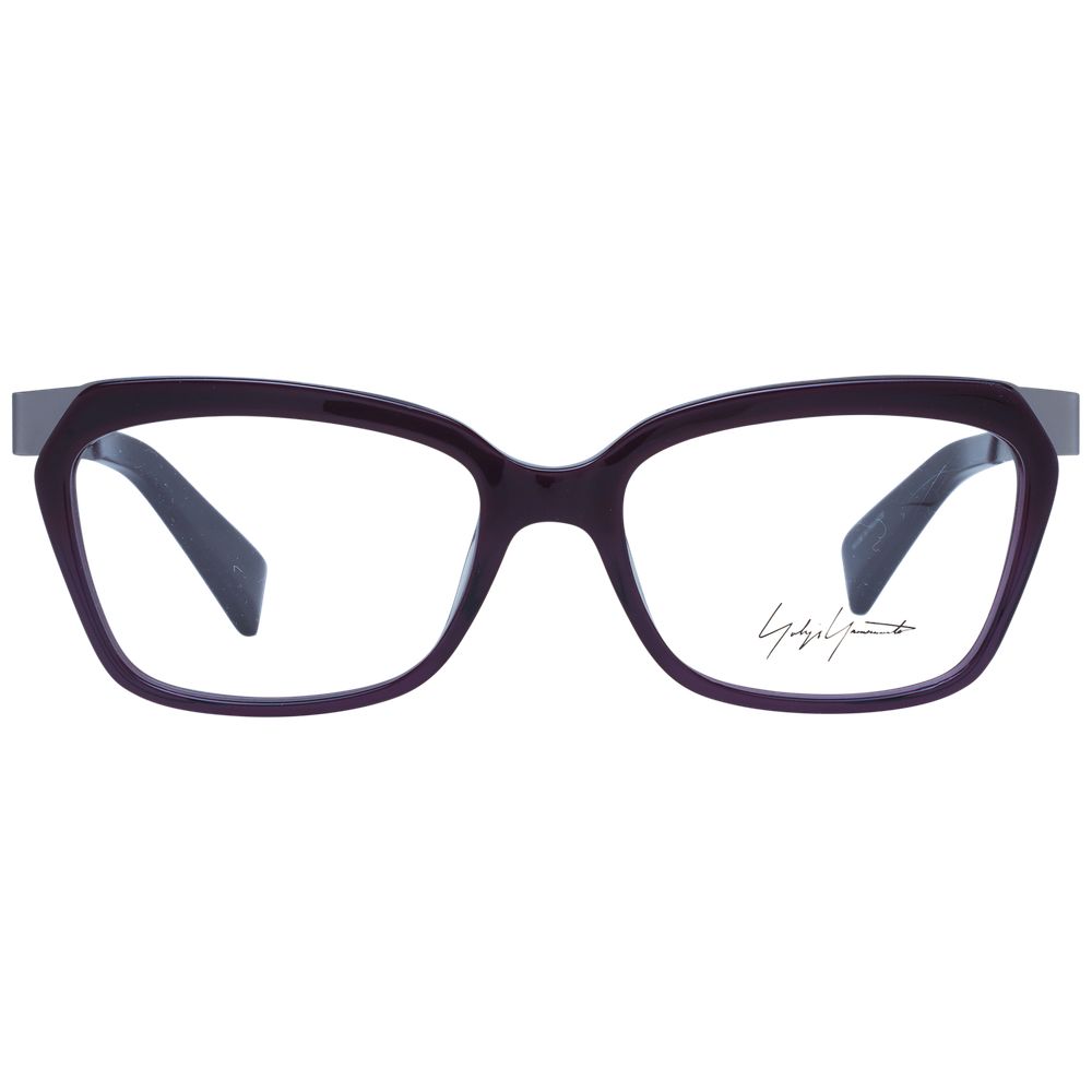 Yohji Yamamoto Purple Unisex Glasses Frame with full-rim acetate design and rectangle style.