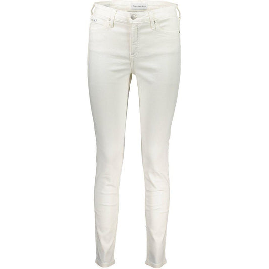 Calvin Klein White Cotton Jeans & Pant CA-21374-W25