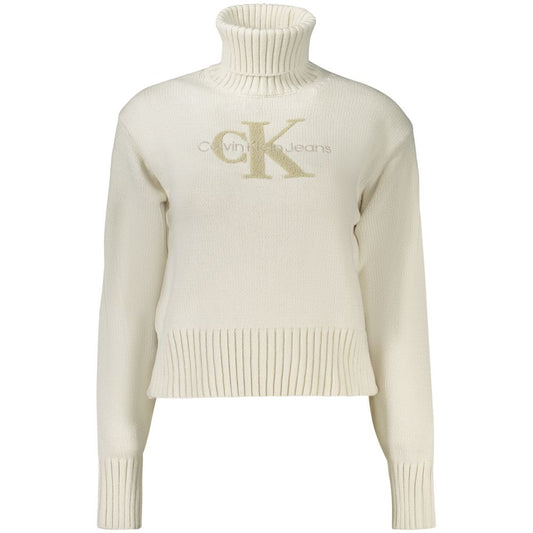 Calvin Klein White Cotton Sweater CA-32985-XL