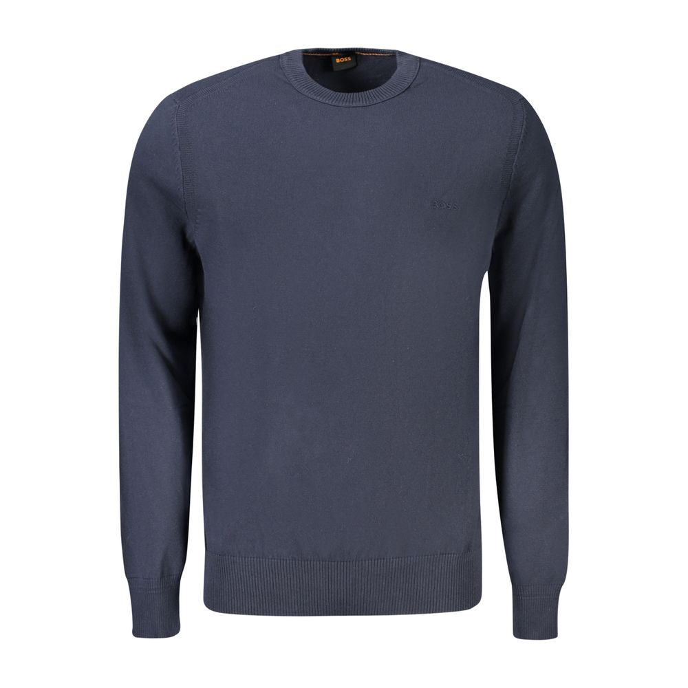 Hugo Boss Blue Cotton Sweater BO-33094-S