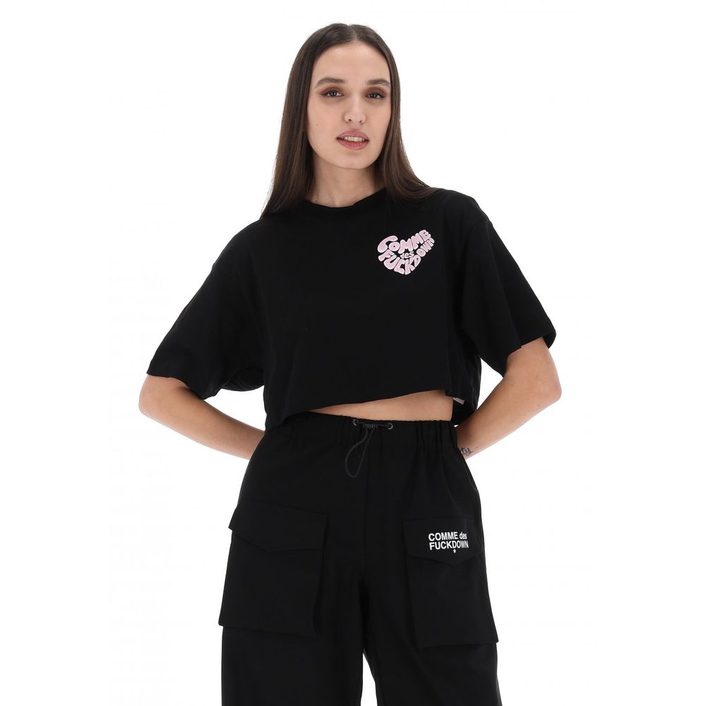 Comme Des Fuckdown Black Cotton T-Shirt