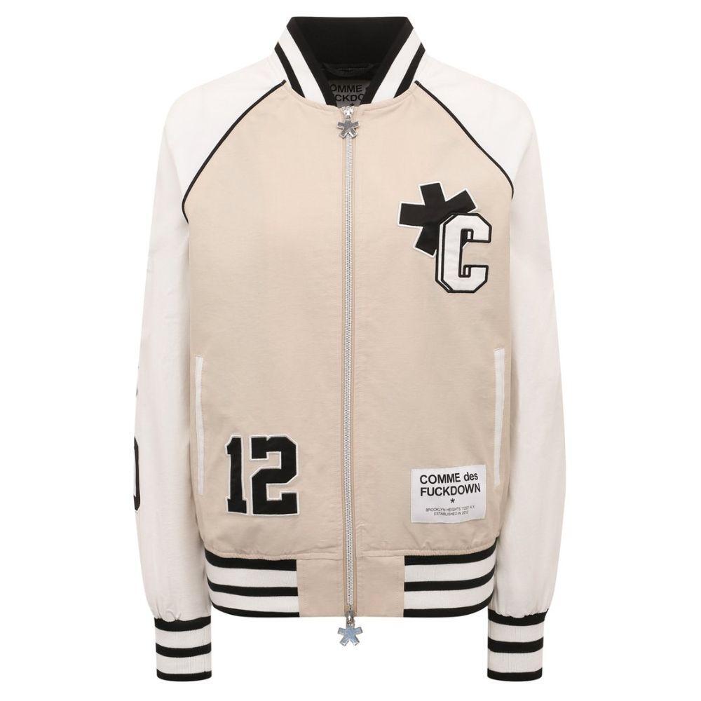 Comme Des Fuckdown Beige Cotton Jackets & Coat CO-15655-S