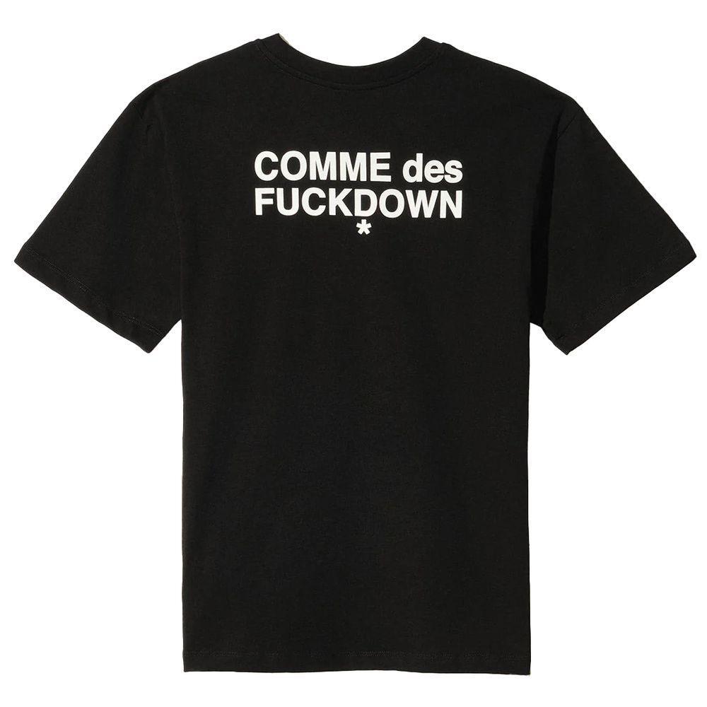 Comme Des Fuckdown Black Cotton Women T-Shirt