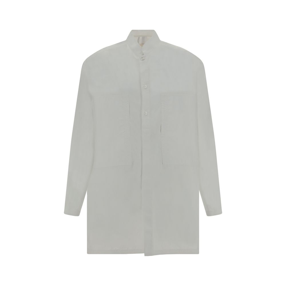 Mordecai White Cotton Pattern Shirt