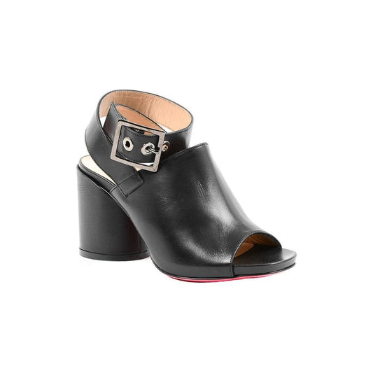 Dee Ocleppo Black Leather Sandal DE-1407-EU41/US11