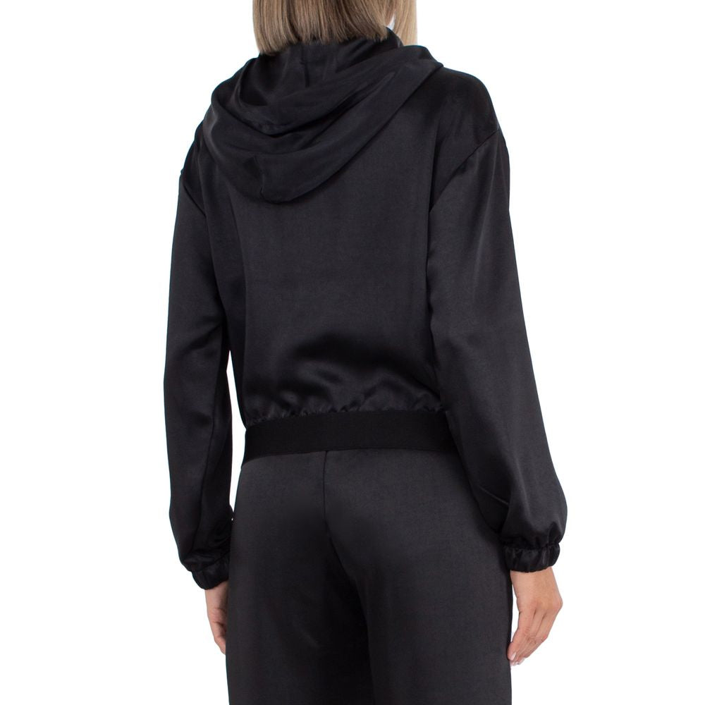 Comme Des Fuckdown Black Polyester Women's Hooded Sweatshirt