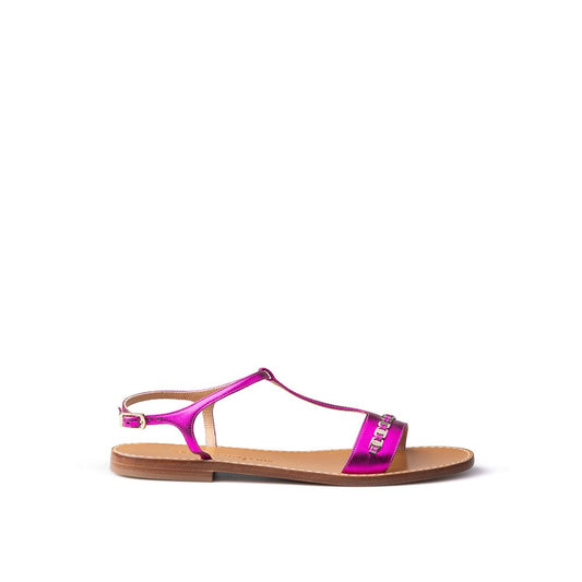 Salvatore Ferragamo Purple Leather Sandal SA-79266320010933-EU37/US7