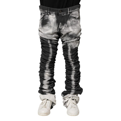 Dolce & Gabbana Black Tie Dye Straight Denim Jeans