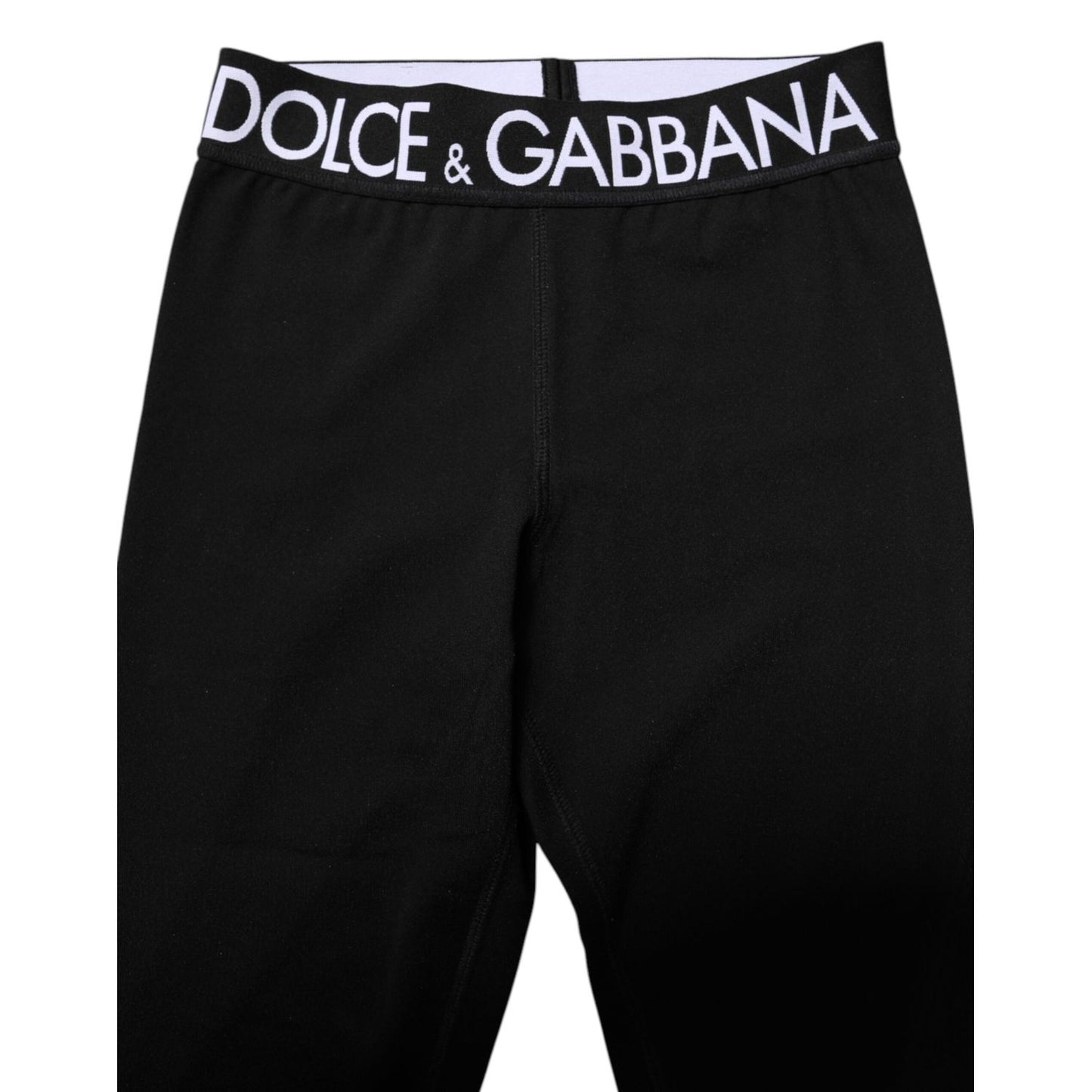 Dolce & Gabbana Black Silver Nylon Skinny Men Leggings Pants