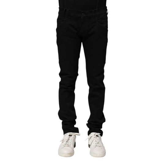 Dolce & Gabbana Black Cotton Skinny Men Denim Jeans PAN75276-46