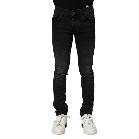 Dolce & Gabbana Black Cotton Skinny Men Denim Jeans PAN76113-44
