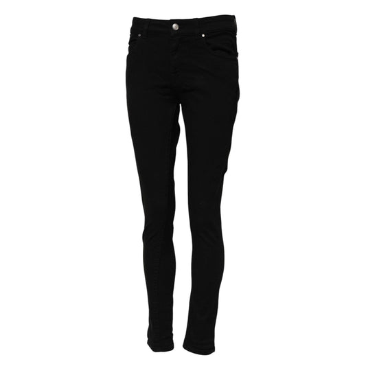 Dolce & Gabbana Black Cotton Skinny Mid Waisted Denim Jeans PAN74770-40