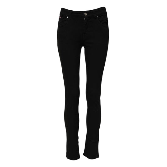 Dolce & Gabbana Black Skinny Cotton Mid Waisted Denim Jeans PAN74773-38