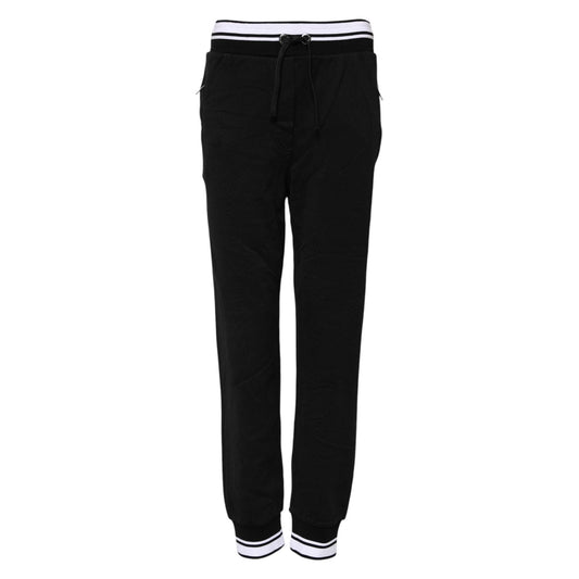 Dolce & Gabbana Black Cotton Mid Waist Jogger Pants PAN74774-38