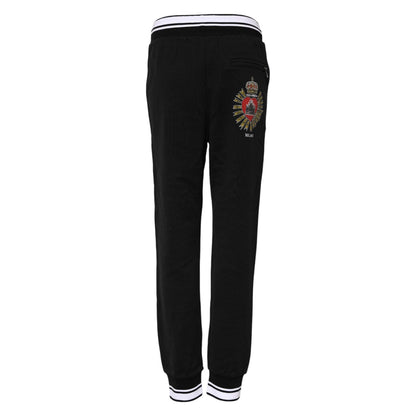 Dolce & Gabbana Black Cotton Mid Waist Jogger Pants