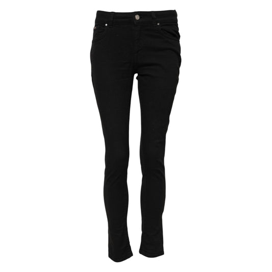 Dolce & Gabbana Black Cotton Skinny Mid Waisted Denim Jeans PAN74775-40