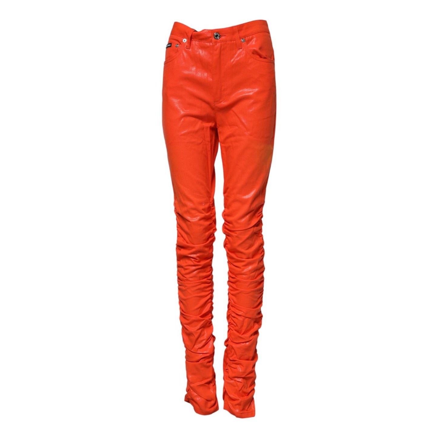 Dolce & Gabbana Orange Cotton High Waisted Denim Jeans PAN75105-40