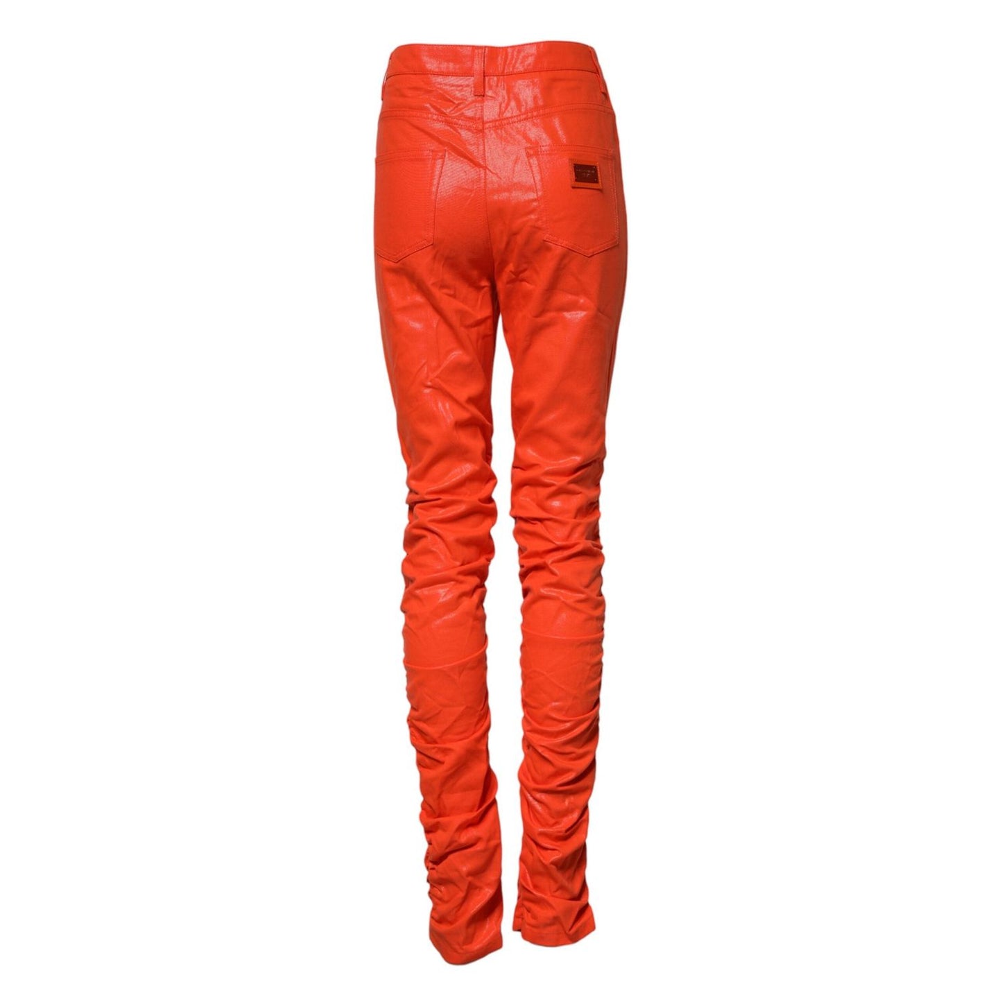 Dolce & Gabbana Orange Cotton High Waisted Denim Jeans PAN75105-40