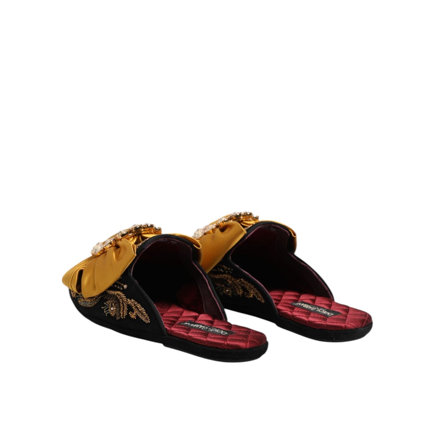 Dolce & Gabbana Multicolor Embellished Flat Sandals Shoes