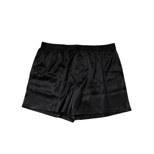 Dolce & Gabbana Black Silk Regular Men Boxer Shorts Underwear BIK1601-7