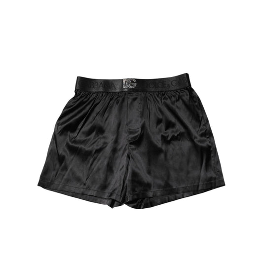 Dolce & Gabbana Black Logo Waist Regular Boxer Shorts Underwear BIK1602-4
