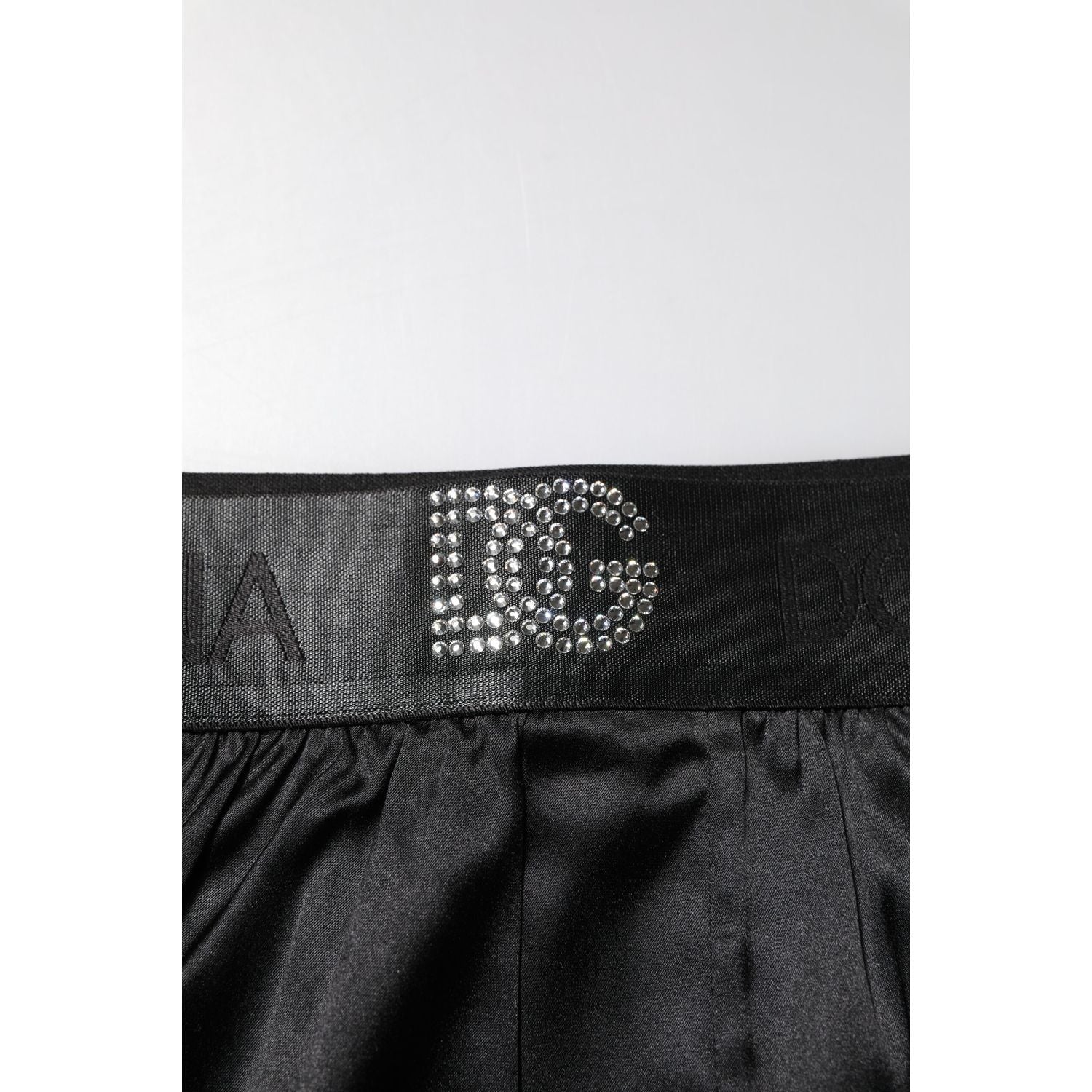 Dolce & Gabbana Black Logo Waist Regular Boxer Shorts Underwear
