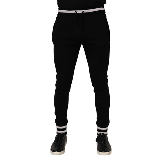 Dolce & Gabbana Black Cotton Men Jogger Sweatpants Pants PAN76239-46