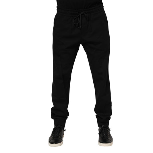 Dolce & Gabbana Black Cotton Men Jogger Sweatpants Pants PAN76325-46
